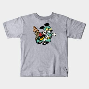 Rodent on scooter with baguettes Kids T-Shirt